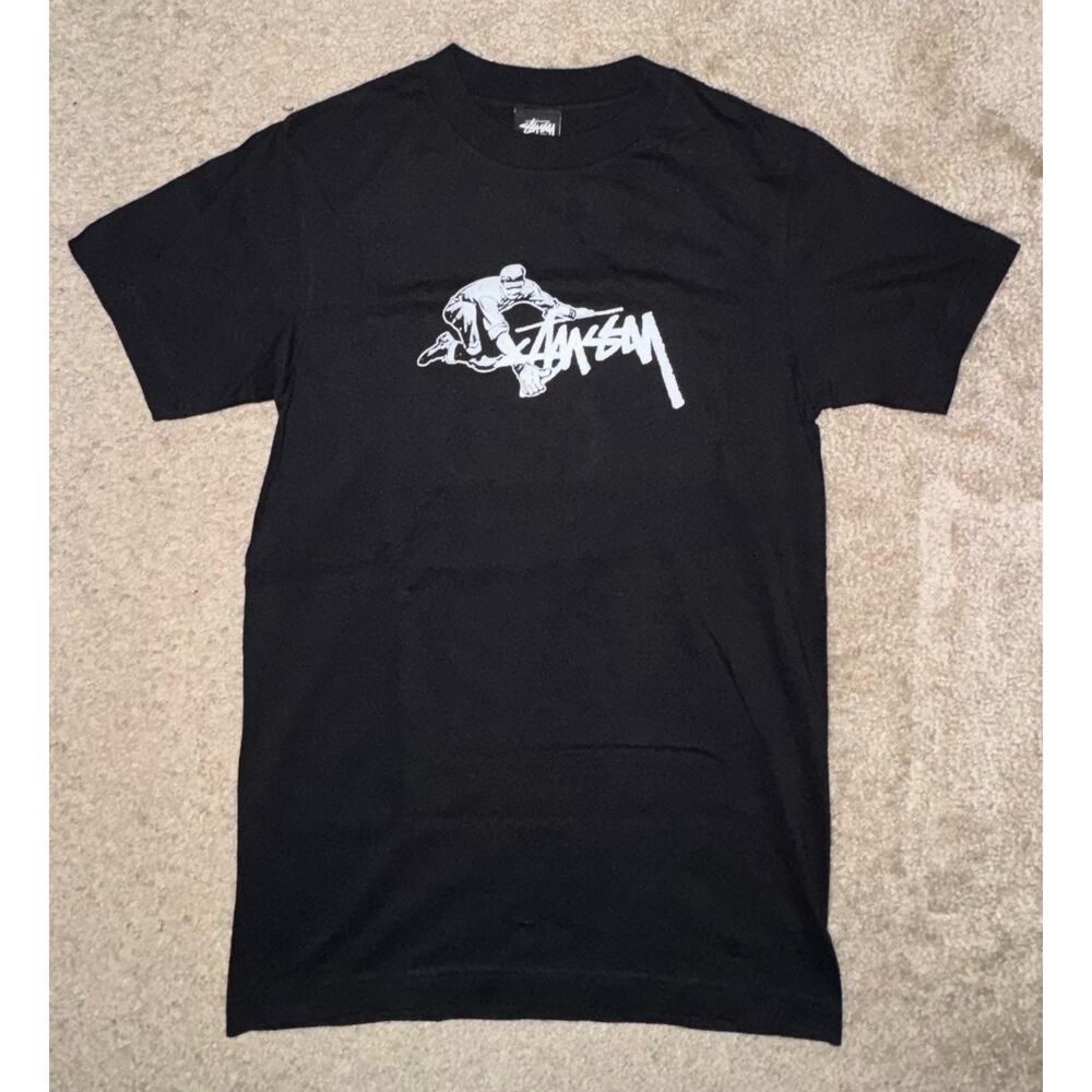 Stussy Worker Tee - Unisex T-shirt Size Small Black T-shirt